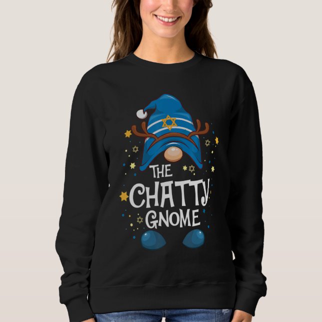 Moletom The Chatty Gnome  Hanukkah Matching Family Pajama (Frente)