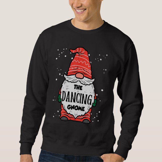 Moletom The Dancing Gnome Matching Christmas Family Girls  (Frente)