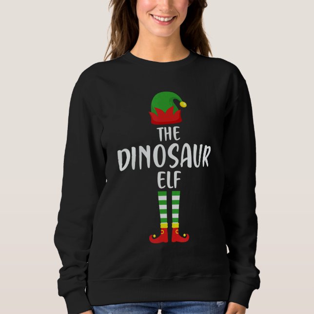 Moletom The Dinosaur Elf Family Matching Group  Christmas (Frente)