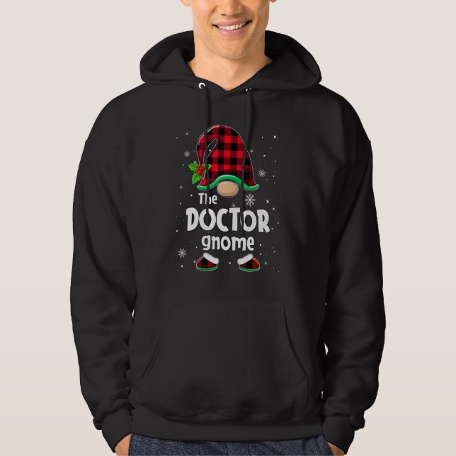 Moletom The Doctor Gnome Buffalo Plaid Christmas Matching  (Frente)