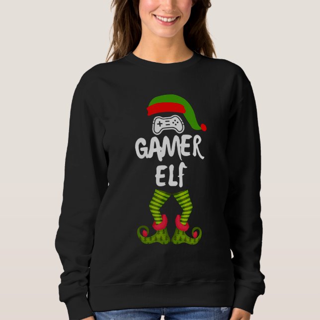Moletom The Gamer Elf Christmas Pajama  For Gamer Boys (Frente)