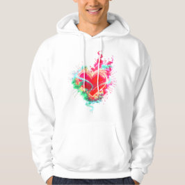 Moletom The Jaded Heart em uma blusa branca de manga longa