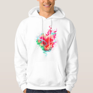 Moletom The Jaded Heart em uma blusa branca de manga longa