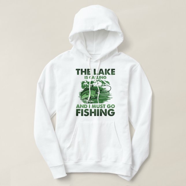 Moletom The Lake Is Calling And I Must Go Fishing (Frente do Design)