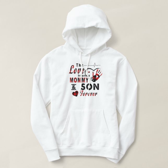 Moletom The love between a mommy and son shirt (Frente do Design)