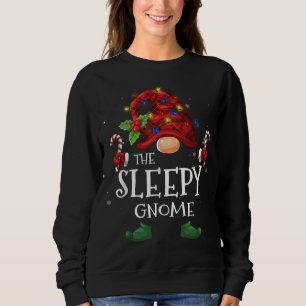 Moletom The Sleepy Gnome Buffalo Plaid Christmas Tree Ligh