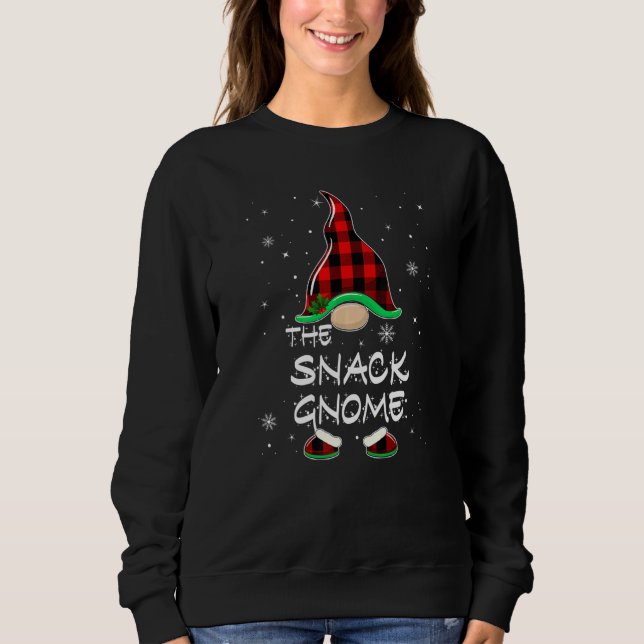 Moletom The Snack Gnome Red Buffalo Plaid Christmas Pajama (Frente)
