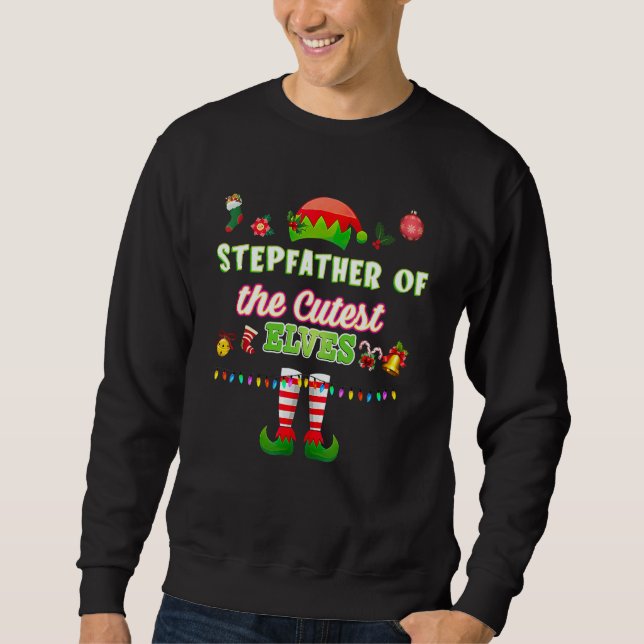 Moletom The Stepfather Of The Cutest Elves Christmas Match (Frente)