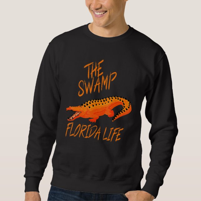 Moletom The Swamp Gator Florida Swamp Life (Frente)