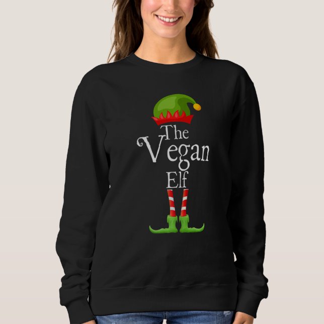 Moletom The Vegan Elf Matching Family Holidays (Frente)