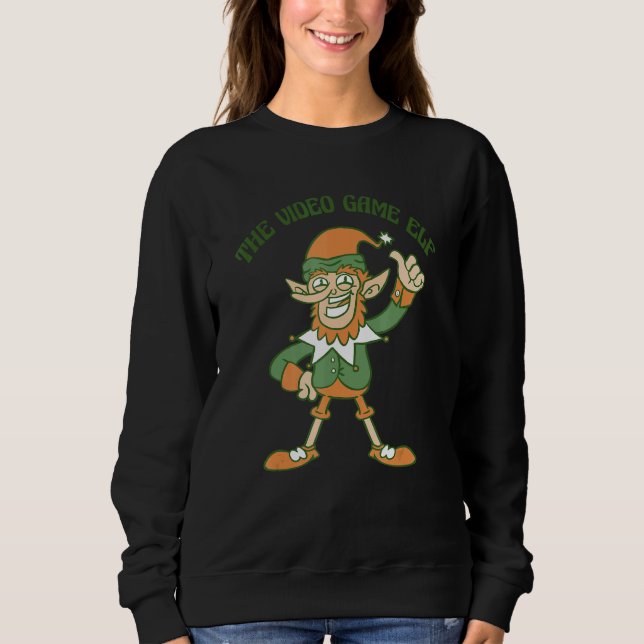 Moletom The Video Game Elf Cute Ugly Christmas Sweater (Frente)