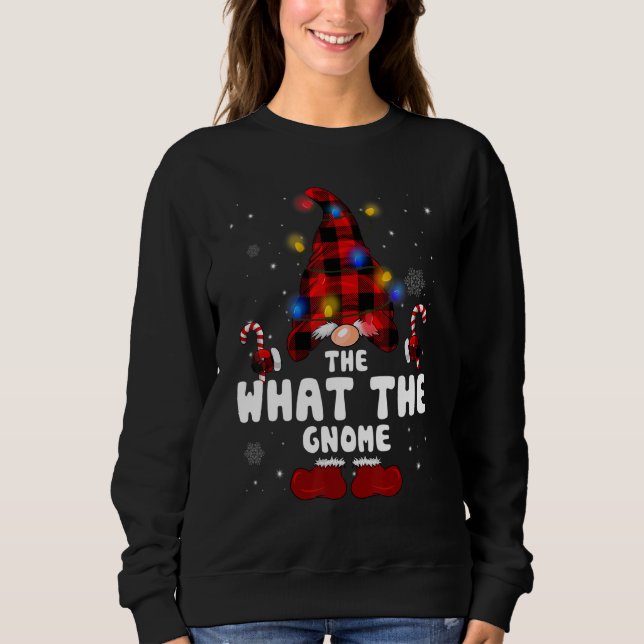 Moletom The What The Gnome Buffalo Plaid Christmas Tree Li (Frente)