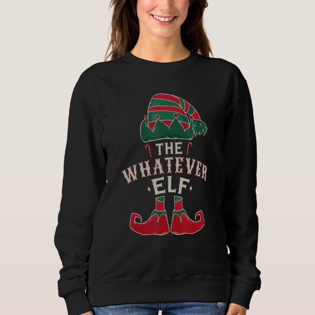 Moletom The Whatever Elf Cute Ugly Christmas Sweater Famil (Frente)