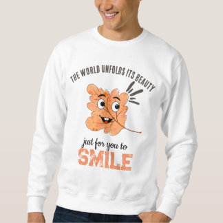 Moletom The World Unfolds Its Beauty Smiling Leaf Crewneck