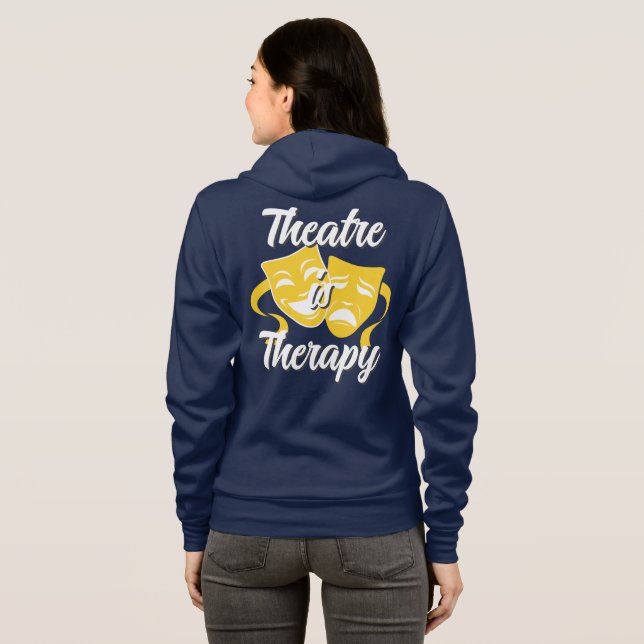 Moletom Theatre is Therapy Zipper Hoodie (Parte Traseira Completa)