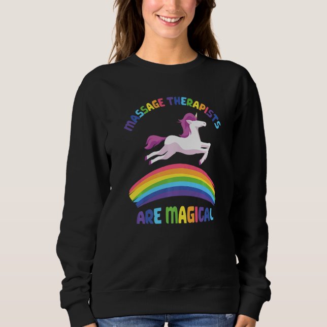 Moletom Therapist Are Magical  Unicorn Massage Therapist (Frente)