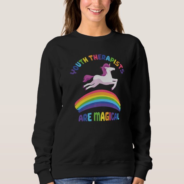 Moletom Therapist Are Magical  Unicorn Youth Therapist (Frente)