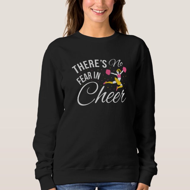 Moletom Theres No Fear In Cheer Cheerleader   (Frente)
