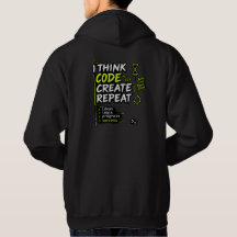 Moletom Think Code Create Repeat