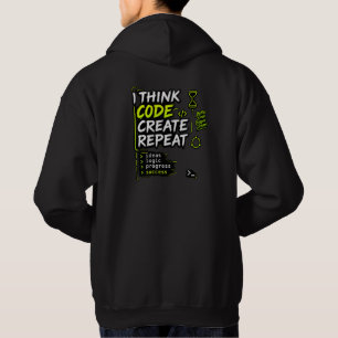 Moletom Think Code Create Repeat