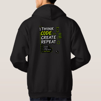 Moletom Think Code Create Repeat Hoodie