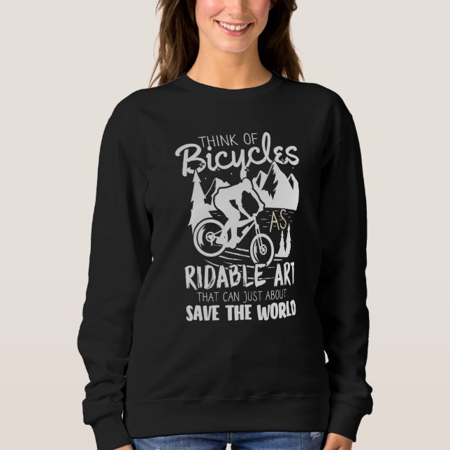 Moletom Think of Bicycles as Ridable (Frente)