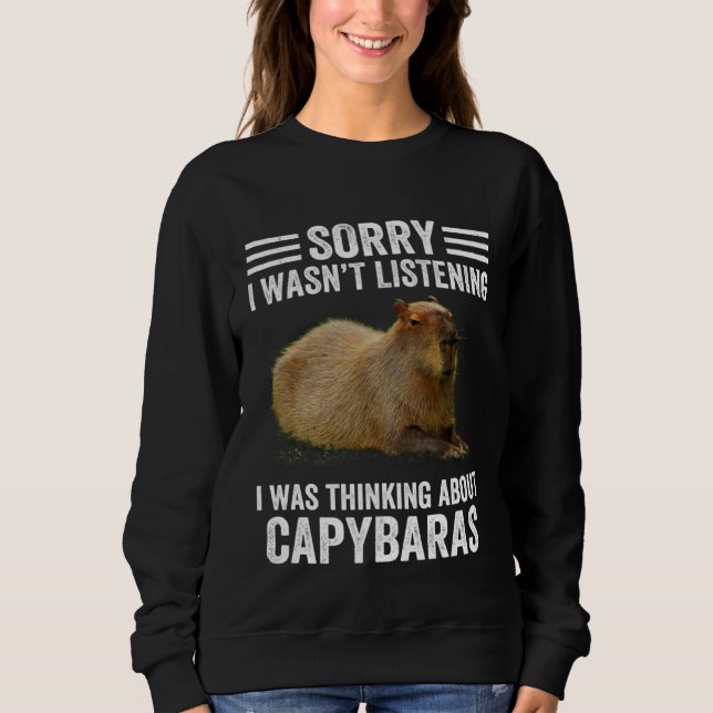 Moletom Thinking About Capybaras  Capibara Gnawer Animal H (Frente)