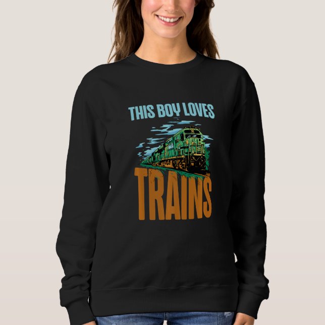 Moletom This Boy Loves Trains  Train Boys (Frente)