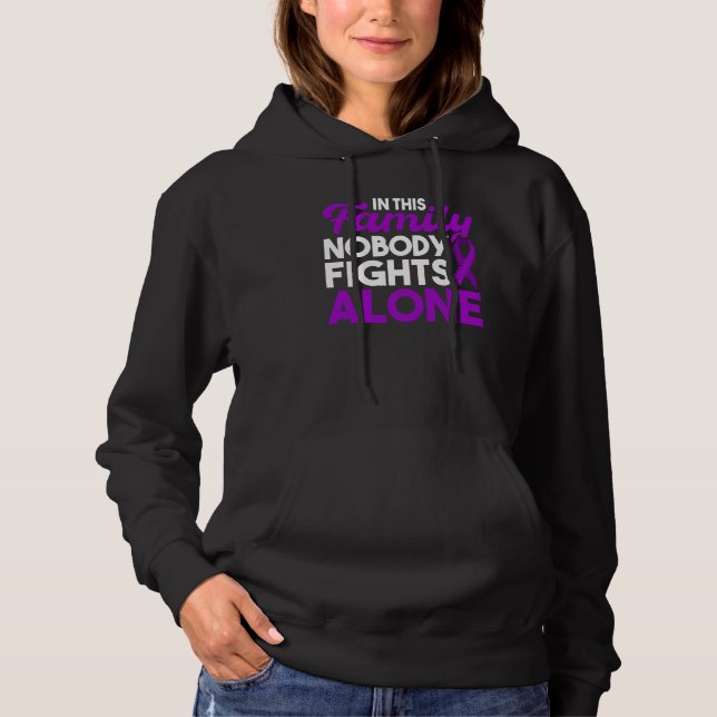 Moletom This Family Nobody Fights Alone Epilepsy Awareness (Frente)