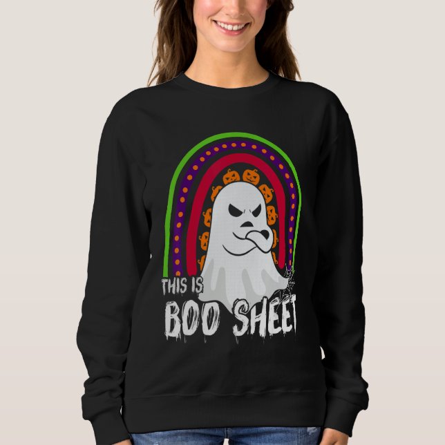 Moletom This is boo sheet happy halloween rainbow 2022 men (Frente)