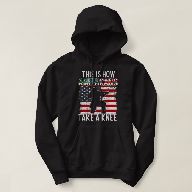 Moletom This Is How Americans Take A Knee Funny Gift Veter (Frente do Design)