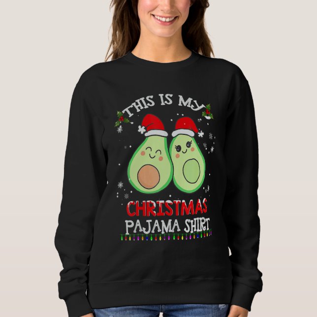 Moletom This Is My Christmas Pajama   Avocado Xmas (Frente)