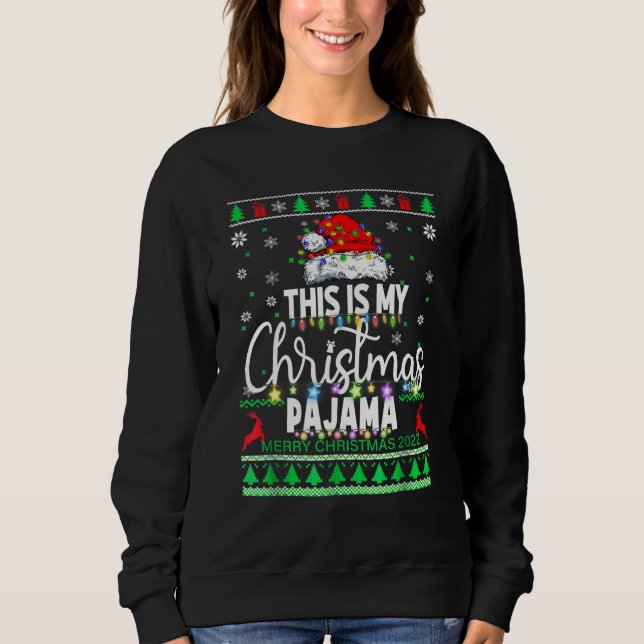 Moletom This Is My Christmas Pajama  Lights Men Women Kid  (Frente)