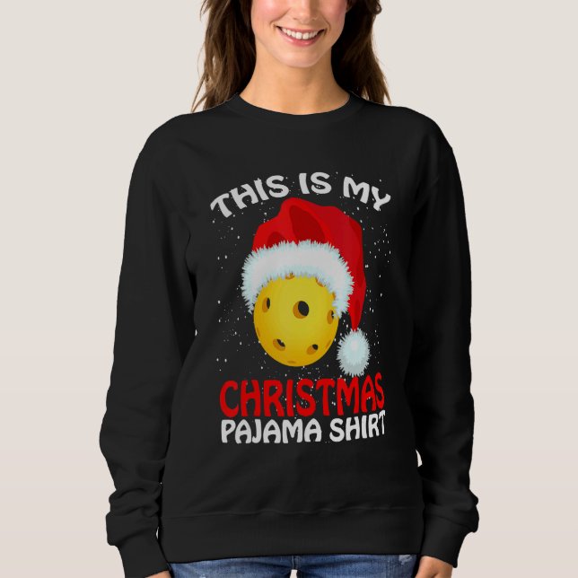 Moletom This Is My Christmas Pajama Pickleball Pickleball  (Frente)