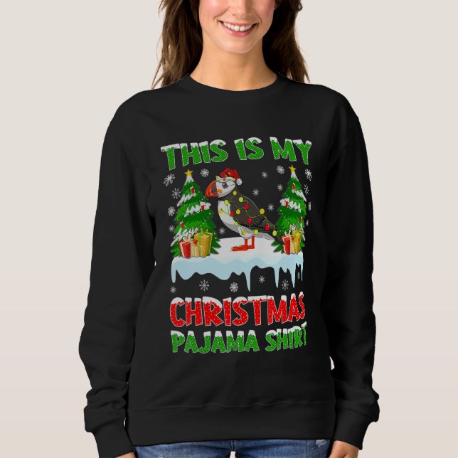 Moletom This Is My Christmas Pajama  Puffin Christmas 1 (Frente)