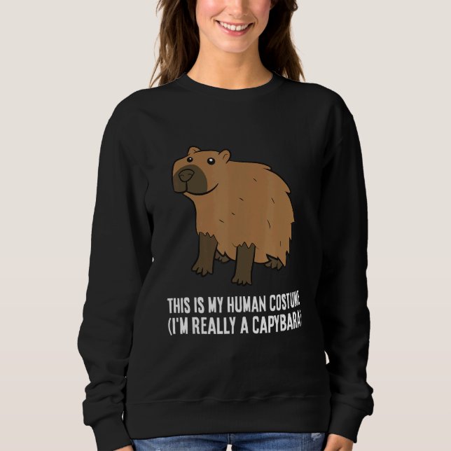 Moletom This Is My Human Costume I'm Really A Capybara (Frente)