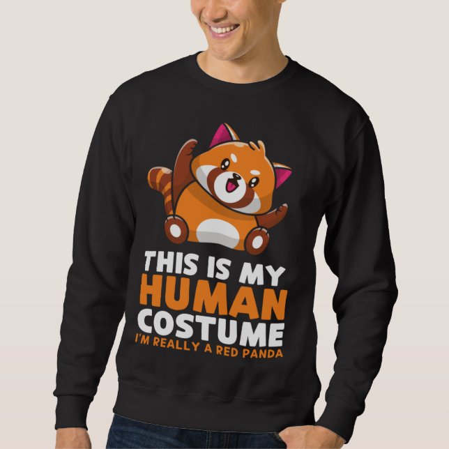 Moletom This Is My Human Costume I'm Really A Red Panda (Frente)