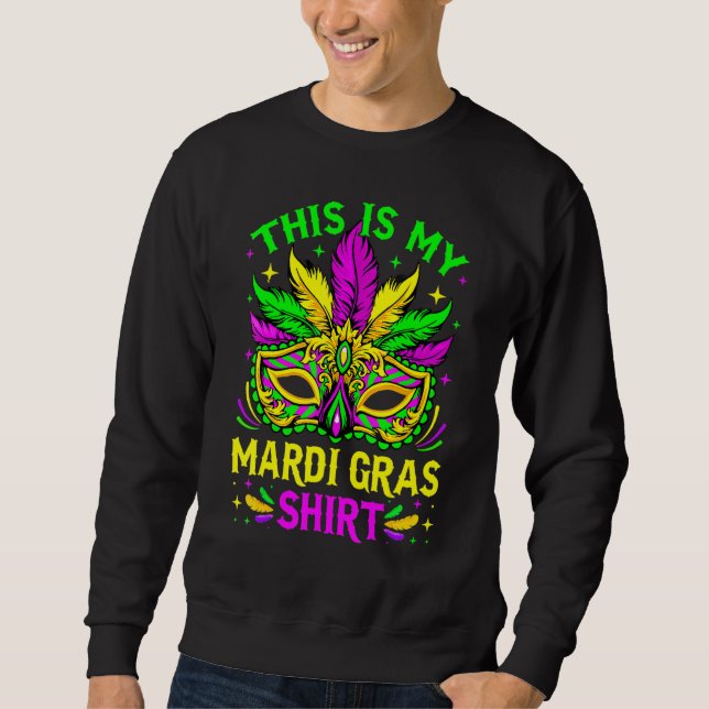 Moletom This Is My Mardi Gras Pajama Funny Mardi Gras Squa (Frente)