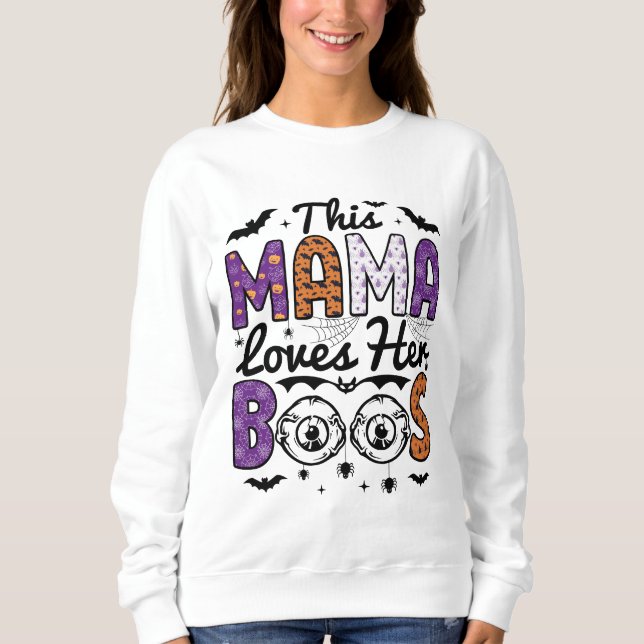Moletom This Mama Loves Her Boos Halloween Sweater (Frente)