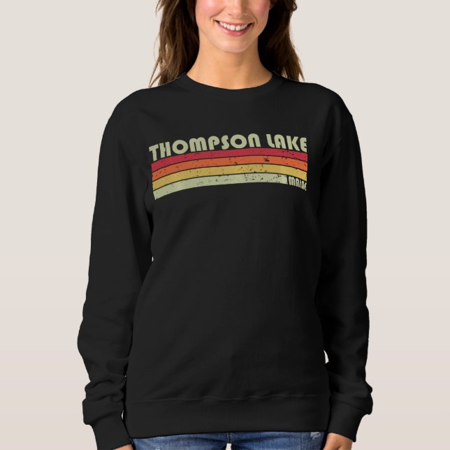 Moletom Thompson Lake Maine Funny Camping Summer (Frente)