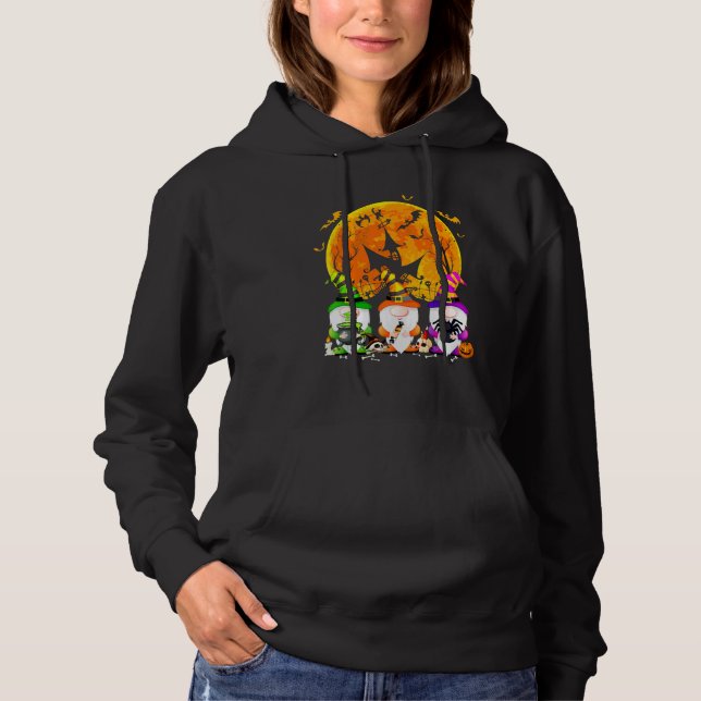 Moletom Three Gnomes Happy Halloween Fall Candy Corn Pumpk (Frente)
