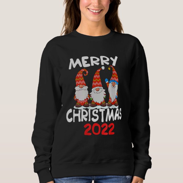 Moletom Three Gnomes Matching Family Merry Christmas 2022  (Frente)