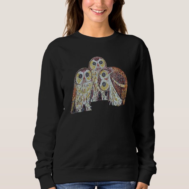 Moletom Three Owls Detailed Vector In Nouveau Style 1 (Frente)
