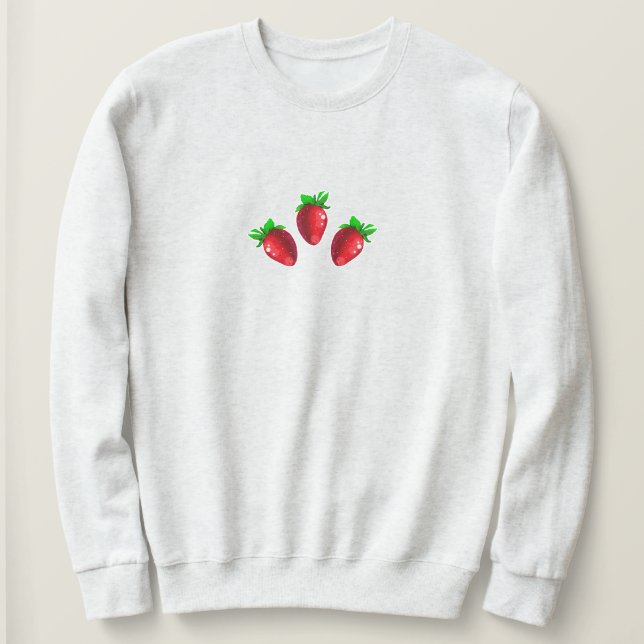 Moletom Three Strawberries (Frente do Design)