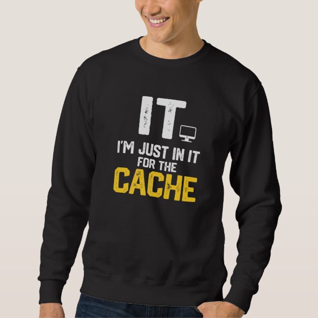 Moletom TI Estou Nisso Só Pelo Cache Computador do Suporte (Frente)