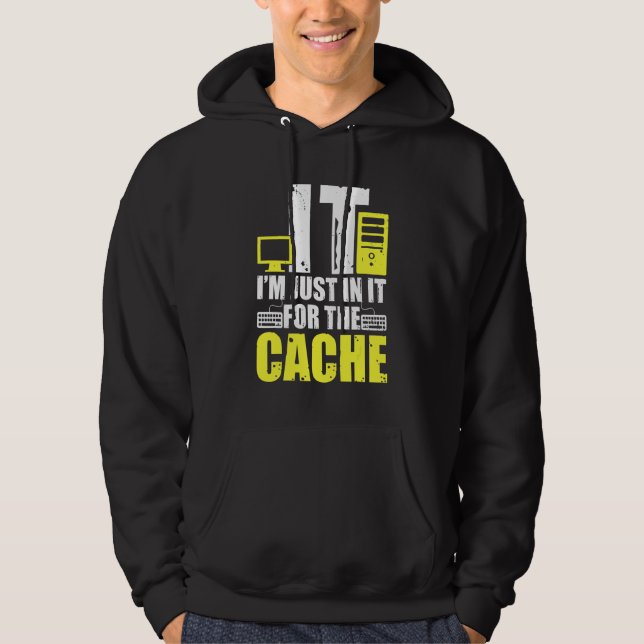 Moletom TI Estou Nisso Só Pelo Cache Helpdesk Computador (Frente)
