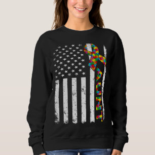 Moletom Tia Americana da Bandeira, Autismo, afligido Match