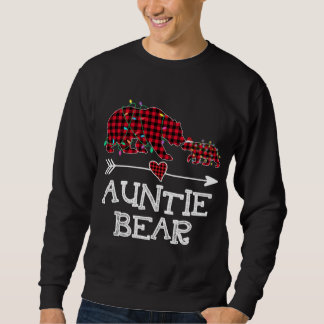 Moletom Tia Xadrez Vermelha Urso Buffalo Família Mamãe Paj
