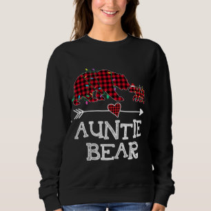 Moletom Tia Xadrez Vermelha Urso Buffalo Família Mamãe Paj