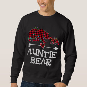 Moletom Tia Xadrez Vermelha Urso Buffalo Família Mamãe Paj